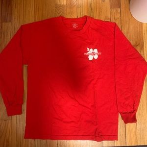 long sleeve red trader joe’s crewneck